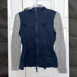 Navy hoodie jacket